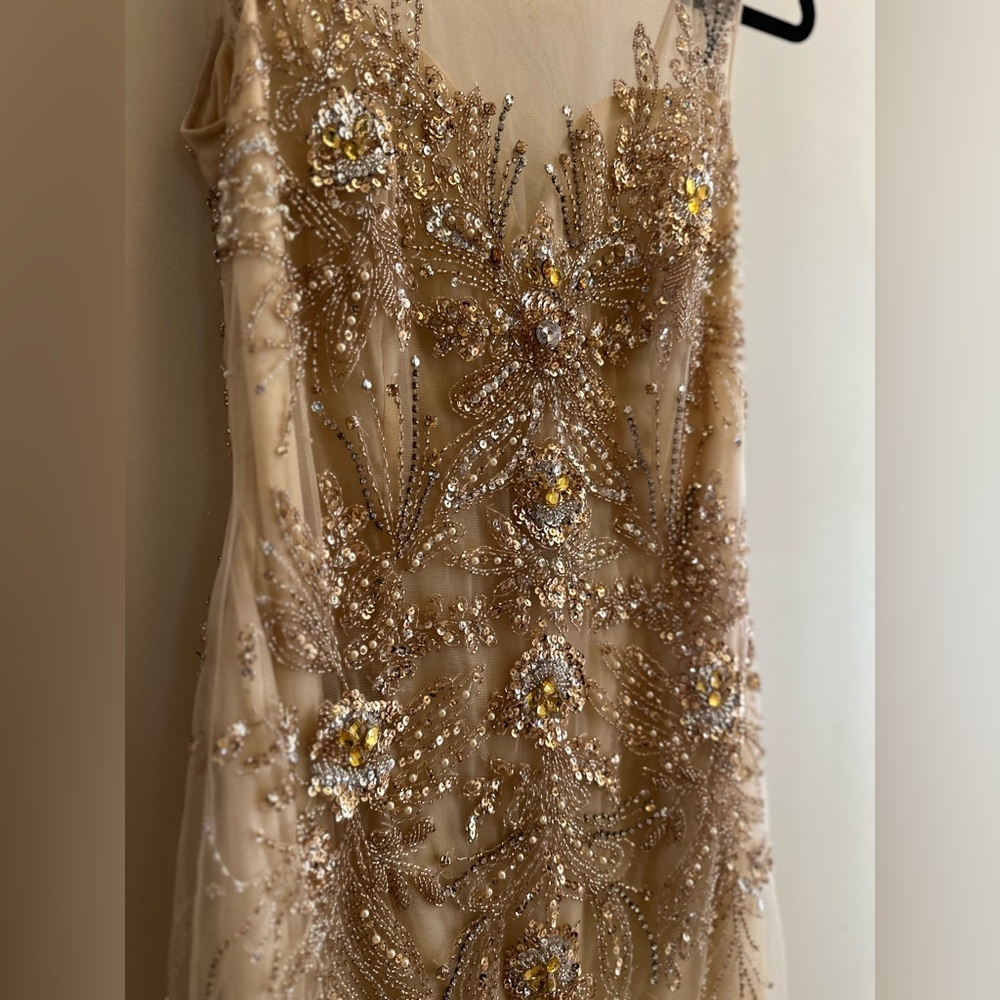 Basix Black Label Dress Sequin Embellished Gown Size 2 - Picture 2 of 6